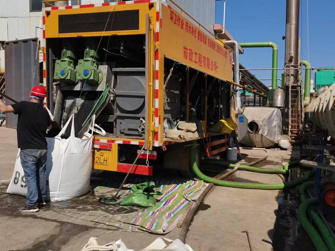 泽库淤泥压干处理